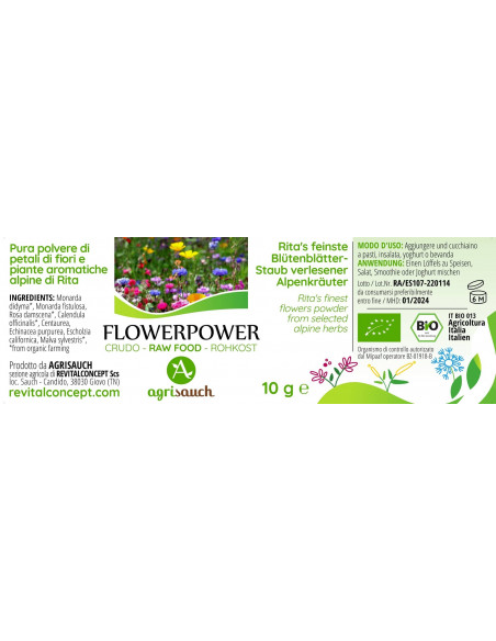 FLOWERPOWER polvere purissima di petali floreali di Rita by AgriSauch