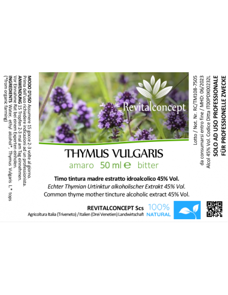 Common Thyme mother tincture drops or spray | THYMUS VULGARIS