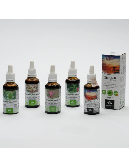 Bio Kräuterpaket mit 5 Bestseller Tropfen: Zistrose, Süßholz, Artemisia, Weberkarde, Zerovir
