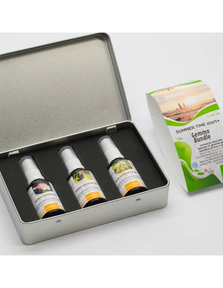 SUMMER TIME GEMMO BUNDLE Farmacia naturale con 3 o 5 estratti di gemme per un'estate serena e salutare