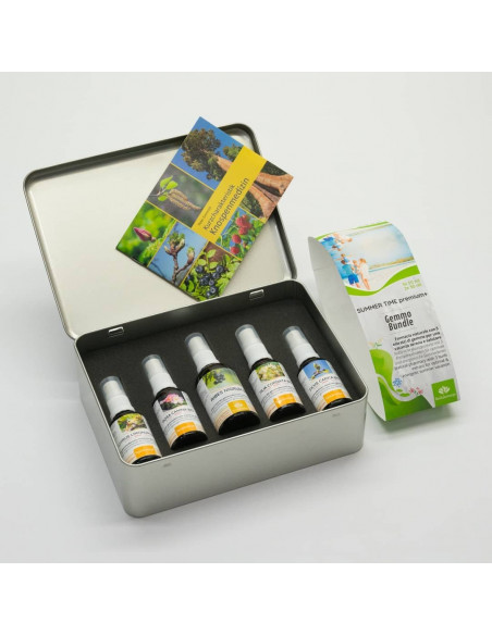 SUMMER TIME GEMMO BUNDLE Farmacia naturale con 3 o 5 estratti di gemme per un'estate serena e salutare